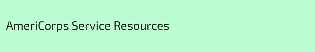 AmeriCorps Service Resources
